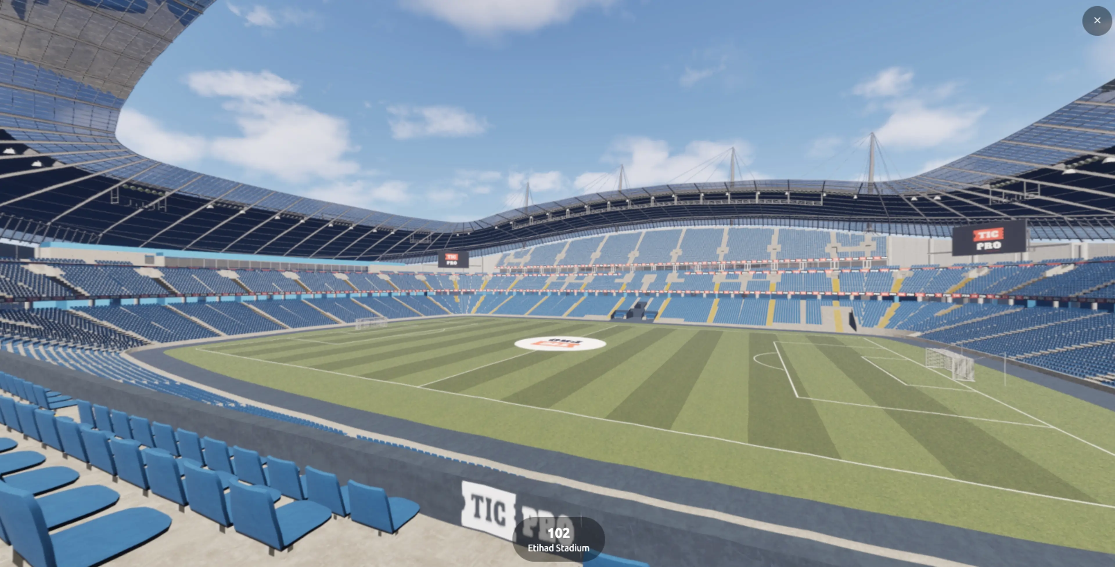 Manchester City Etihad Stadium 3D Seat Map